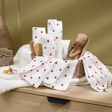 Afbeelding in Gallery-weergave laden, Meyco Hydrofiele doeken Sweet Heart White/Red Starterset - 9-Pack