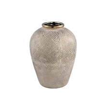 Afbeelding in Gallery-weergave laden, PTMD - Astleigh Gold ceramic pot ribbed round jug S
