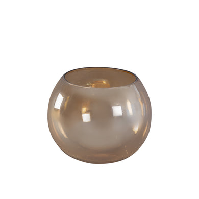 PTMD - Lenore Gold luster glass round tealight shiny