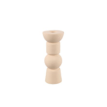 Afbeelding in Gallery-weergave laden, PTMD - Tiggy Cream porselain candle holder layered