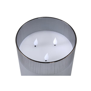 PTMD - Led Stormlight Candle Grey glass L