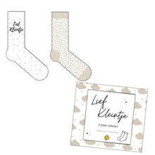 Afbeelding in Gallery-weergave laden, Baby sokjes 'lief kleintje' (2 paar)