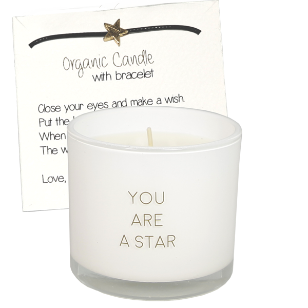 GEURKAARS MET WENS - ARMBAND - YOU ARE A STAR - FRESH COTTON