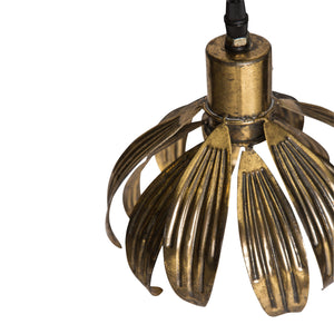 PTMD - Danice Goud hanglamp metaal met blad patroon