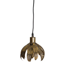 Afbeelding in Gallery-weergave laden, PTMD - Danice Goud hanglamp metaal met blad patroon