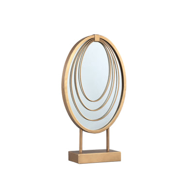 PTMD - Rheda Gold metal standing mirror circles oval