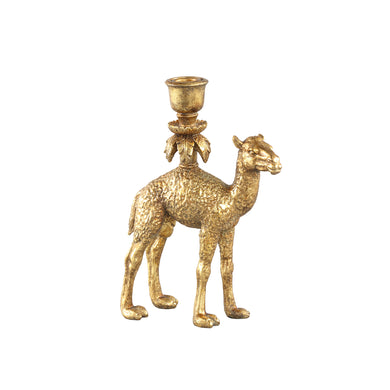 PTMD - Ezra Gold poly candleholder with camel stand