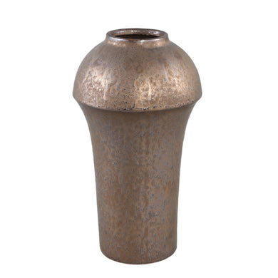 PTMD - Desyah Bronze ceramic pot round high border L