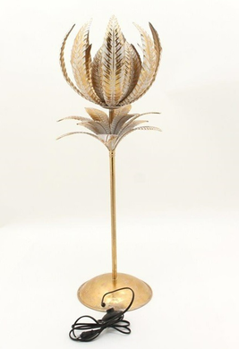 Mansion - Lamp metal gold with leaves 34*34*92