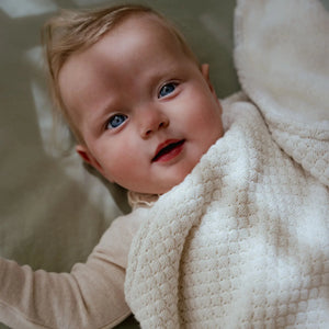 Little Dutch Gebreid wiegdeken - Fleece – Wit – Essentials