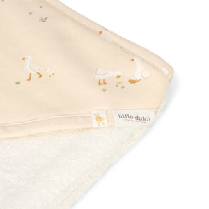 Little Dutch Badcape - Wit - 75 x 75 - Newborn Naturals - Little Goose