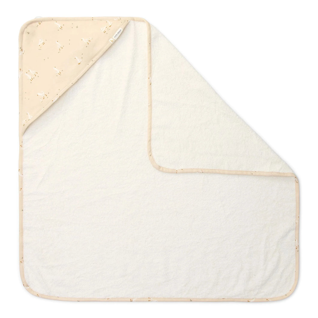 Little Dutch Badcape - Wit - 75 x 75 - Newborn Naturals - Little Goose