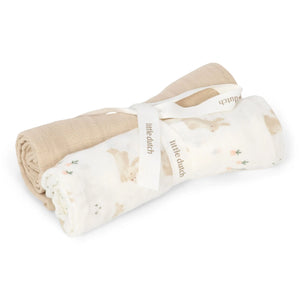 Little Dutch Swaddle - Wit - Newborn Naturals - Baby Bunny