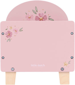 Little Dutch Poppenbed – Soft Flowers – Roze Hout