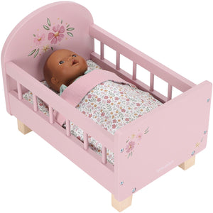 Little Dutch Poppenbed – Soft Flowers – Roze Hout