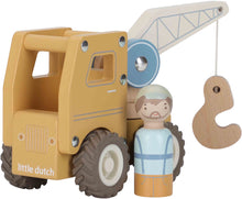 Afbeelding in Gallery-weergave laden, Little Dutch - houten Kraanwagen FSC