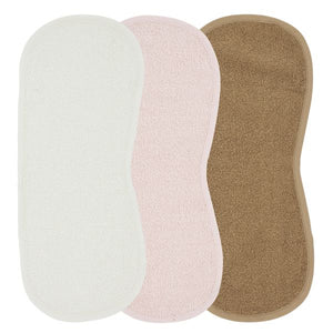 Meyco Spuugdoek 3-pack badstof Uni - offwhite/soft pink/toffee - 53x20cm