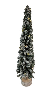 Mansion - Wooden Christmas tree with lights 18*18*73CM+30L