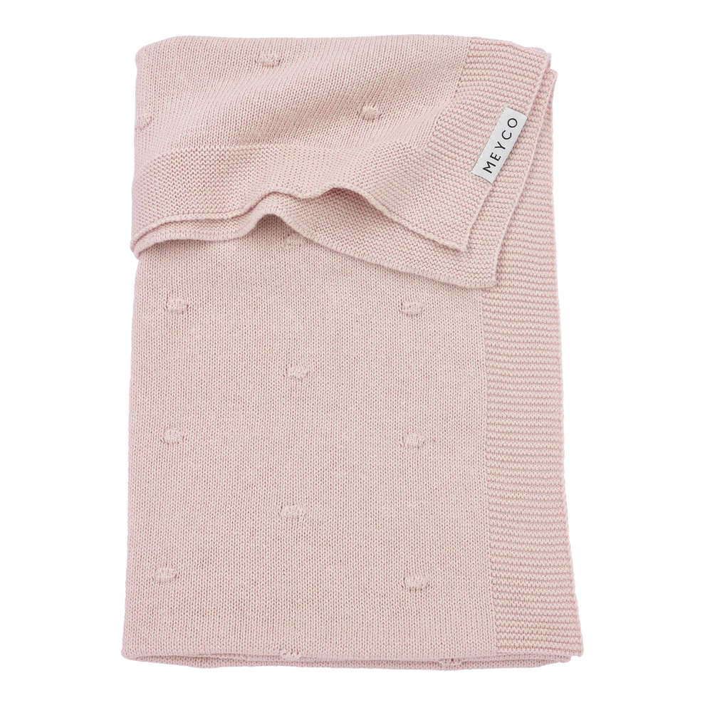 Meyco Deken Mini knots teddy Soft Pink 75x100cm