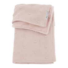 Afbeelding in Gallery-weergave laden, Meyco Deken Mini knots teddy Soft Pink 100x150cm