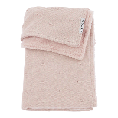 Meyco Deken Mini knots teddy Soft Pink 100x150cm