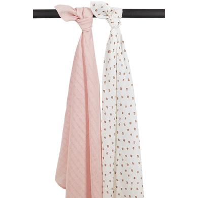 Meyco Hydrofiele doeken Mini Panther Soft Pink 120x120cm - 2-Pack