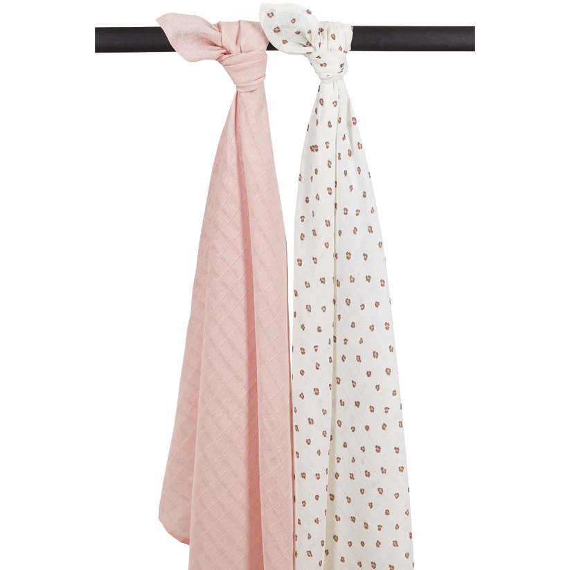 Meyco Hydrofiele doeken Mini Panther Soft Pink 120x120cm - 2-Pack