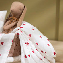 Afbeelding in Gallery-weergave laden, Meyco Hydrofiele doeken Sweet Heart White/Red 20x17cm - 3-Pack (kopie)