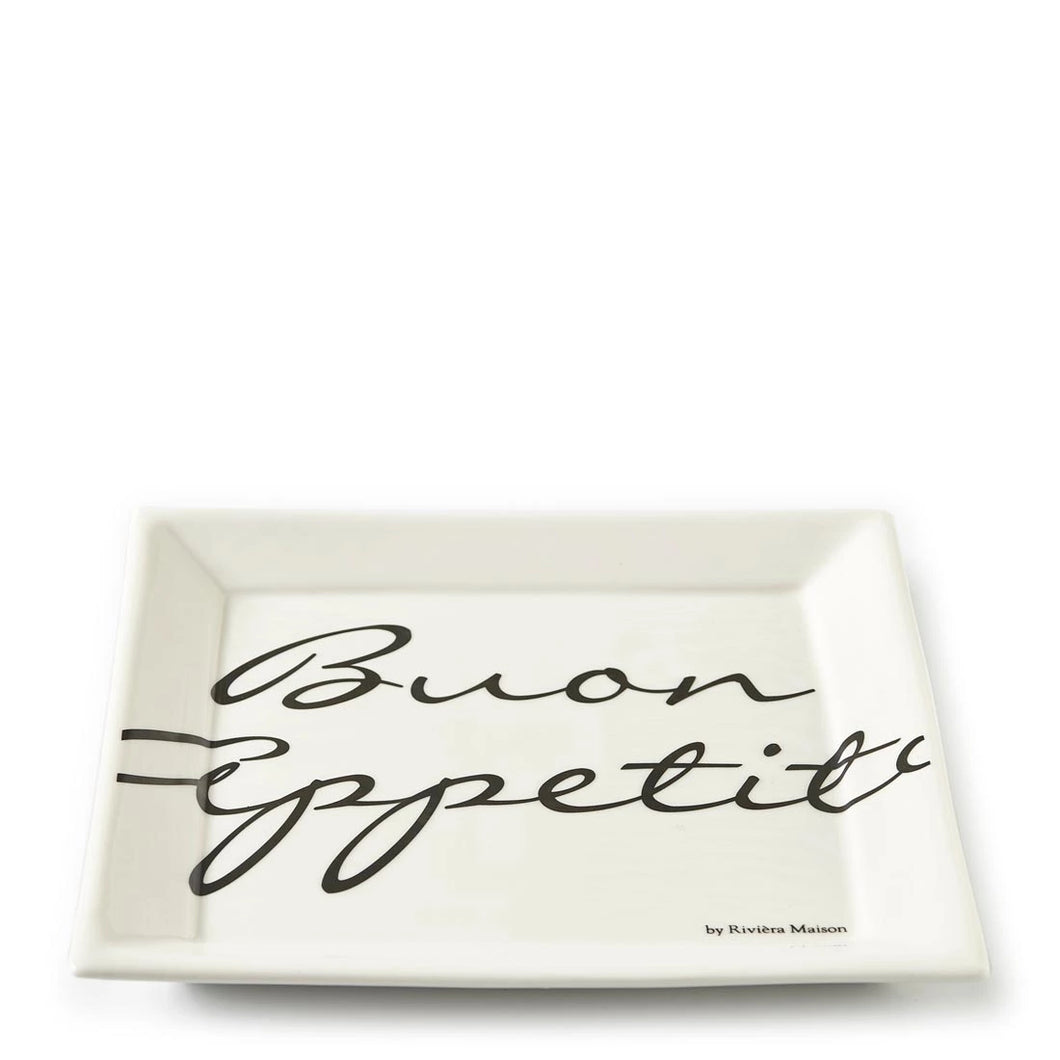 Riviera Maison - Buon Appetito Square Plate 22x22