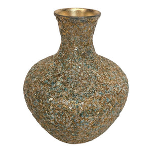 Mansion - Metal Vase Rusty Glitter 6.5*19*22