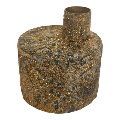Mansion - Candleholder Rusty Glitter 8*8*8