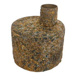 Mansion - Candleholder Rusty Glitter 8*8*8