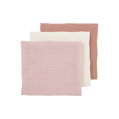 Meyco Hydrofiele doeken pre-washed Soft Rose/Rose/Natural 70x70cm - 3-pack
