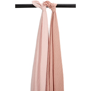 Meyco Hydrofiele doeken pre-washed Soft Rose/Rose 120x120cm - 2-Pack
