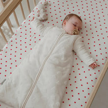 Afbeelding in Gallery-weergave laden, Meyco Baby Studio slaapzak gevoerd afritsbare mouw jacquard badstof Clouds natural