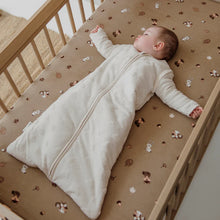 Afbeelding in Gallery-weergave laden, Meyco Baby Studio slaapzak gevoerd afritsbare mouw jacquard badstof Clouds natural