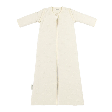 Meyco Baby Studio slaapzak gevoerd afritsbare mouw jacquard badstof Clouds natural
