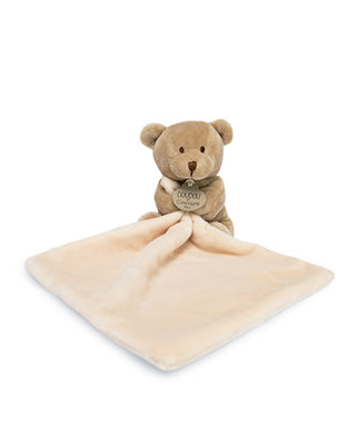 Doudou ours mouchoir - 10 cm - Boite fleur