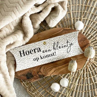 Gondeldoosje hoera een kleintje op komst - zwart/beige versie