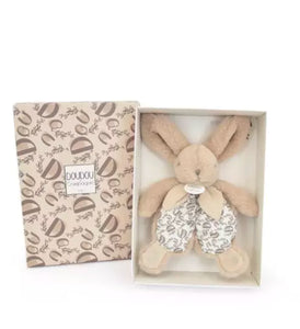 Doudou lapin beige - Doudou plat - 18 cm