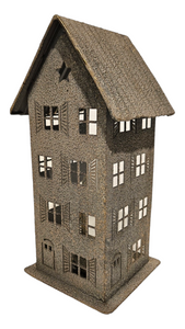 Mansion - Weathered Metal Tall House 13*13*28