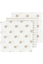 Afbeelding in Gallery-weergave laden, Meyco HYDROFIELE DOEKEN 3-PACK DOT STRIPE - SAND - 70X70CM