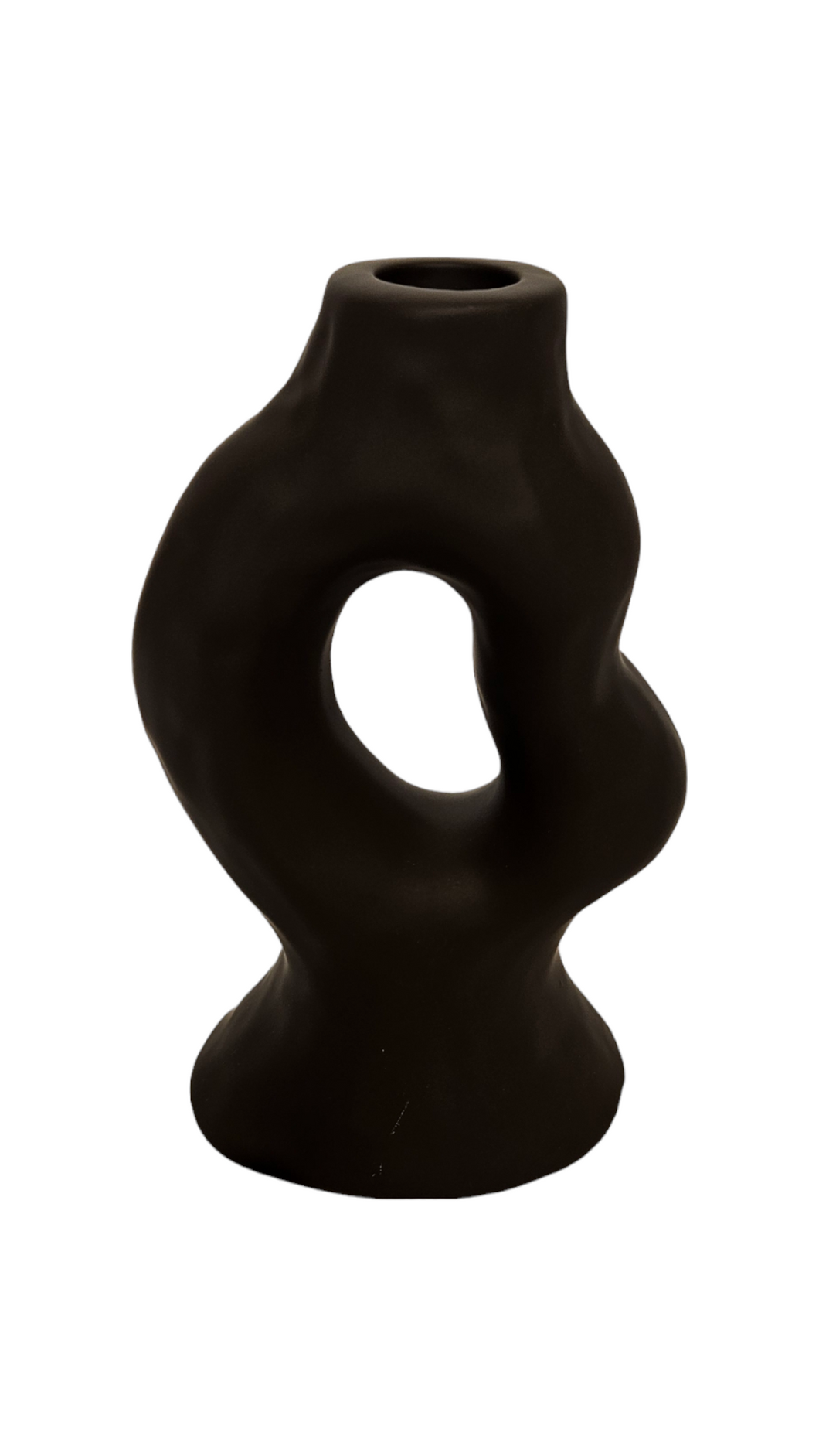 Mansion - Ceramic Candle holder Black 10.5*7*17.5cm