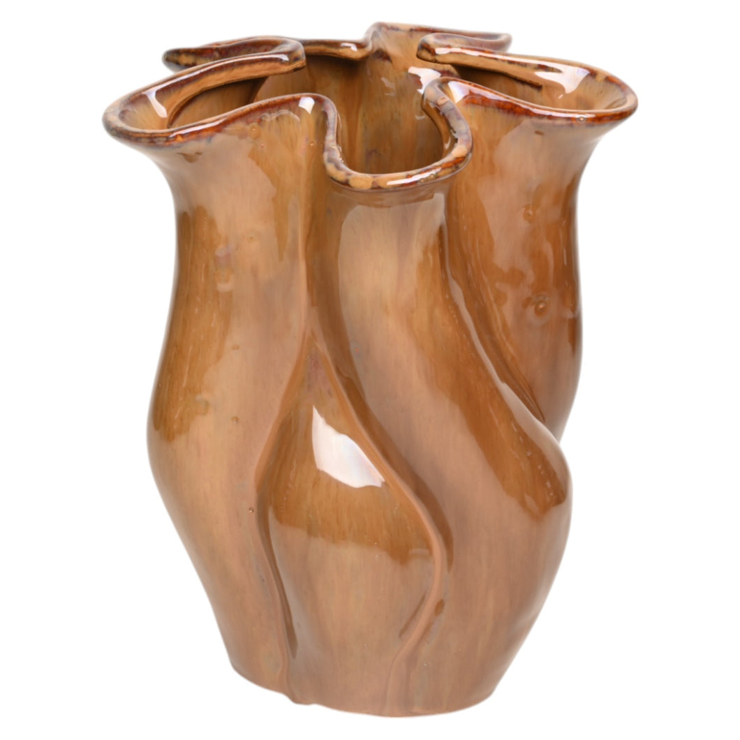 Mansion - Brown ceramic vase Mara 19.7*19.5*24.3cm