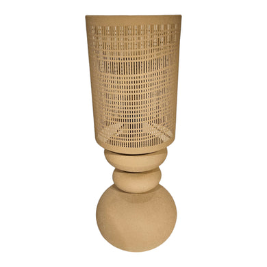 Mansion - Table Lamp Grid Texture Cream 25*25*63