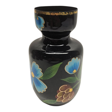 Mansion - Hand painted Black Flower Vase 9*9*15cm