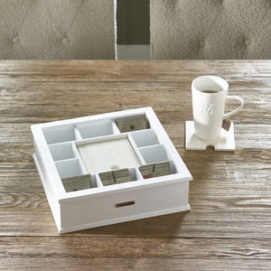 Riviera Maison - Tea Box with Monogram Coasters 6pcs