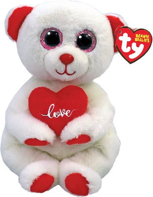 Ty Beanie Bellies Desi Bear Heart 15cm