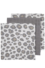 Afbeelding in Gallery-weergave laden, Meyco HYDROFIELE DOEKEN 3-PACK PANTER - NEUTRAL/GREY - 70X70CM