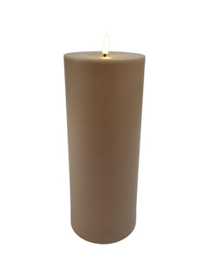 Mansion - LED khaki outdoor candle 10*25